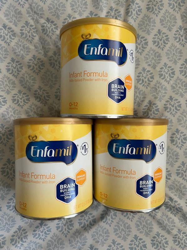 Enfamil Powder Baby Formula with Iron, 21.1 oz ​Can, 4 count