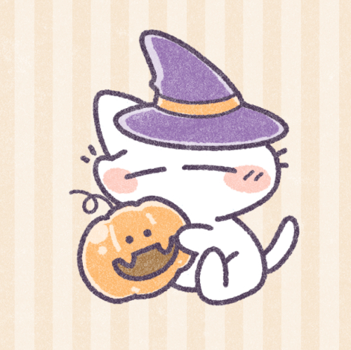 ハロウィン白猫さんのイラスト｜かわいいフリーアイコン・イラストの