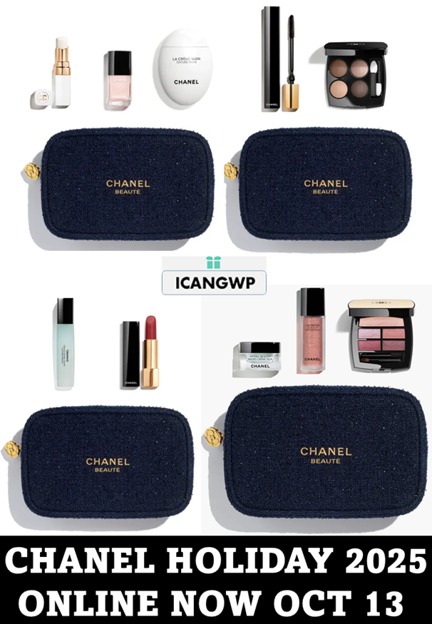EXTREMELY HOT* CHANEL Holiday Beauty Sets with Pouch 2025 – Now at
