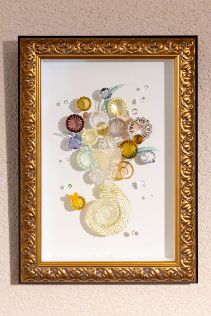 上村由希 YUKI UEMURA ガラスコラージュ SavoN Bouquet 上村由希ガラス