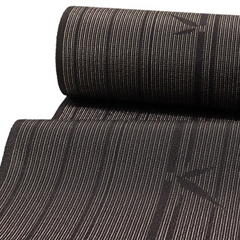 柿渋染め十日町絣（竹縞）【白新染織】(こげ茶): 着物｜着物（きもの