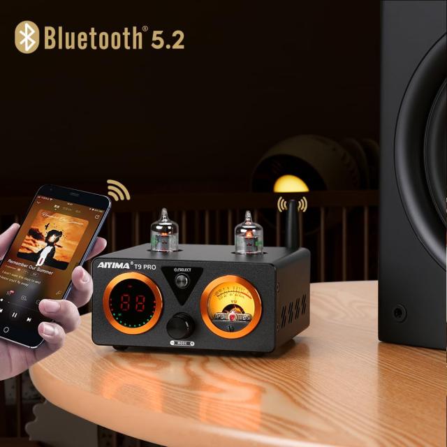 AIYIMA T9 PRO 200W Bluetooth 5.0 真空管アンプ D級HiFiデジタル
