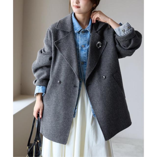 スローブ イエナ（SLOBE IENA）/souple wool ダブルフェイスミドル