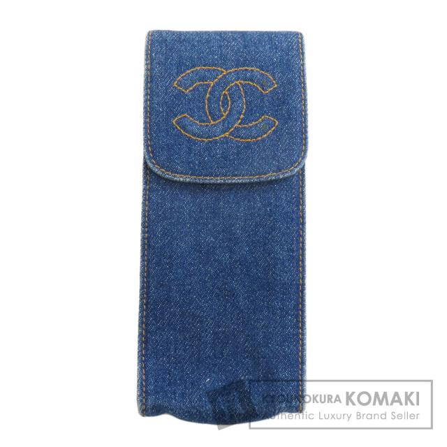 シャネル CHANEL ココマーク メガネケース デニム レディース 中古