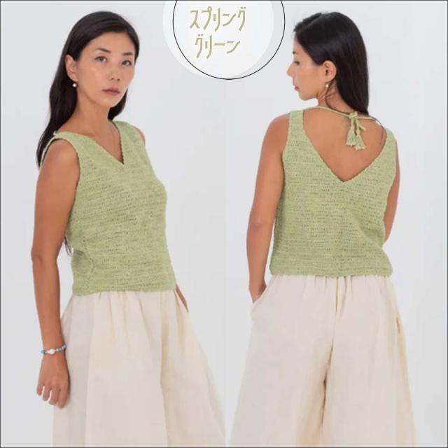 新品インディゴシー インディゴシートップス indigosdea バックリボン