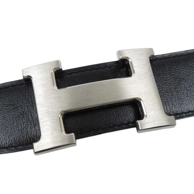 エルメス Hベルト ベルト レザー 黒 90 幅32mm ゴールド金具