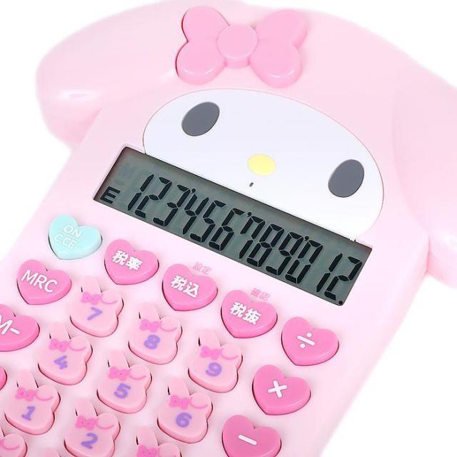 マイメロディ 電卓 フェイス形キー電卓 12桁表示 サンリオ sanrio