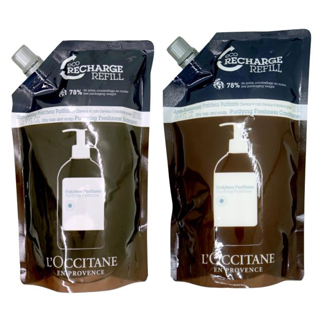 セット]ロクシタン ピュアフレッシュ シャンプー 詰替 500ml +