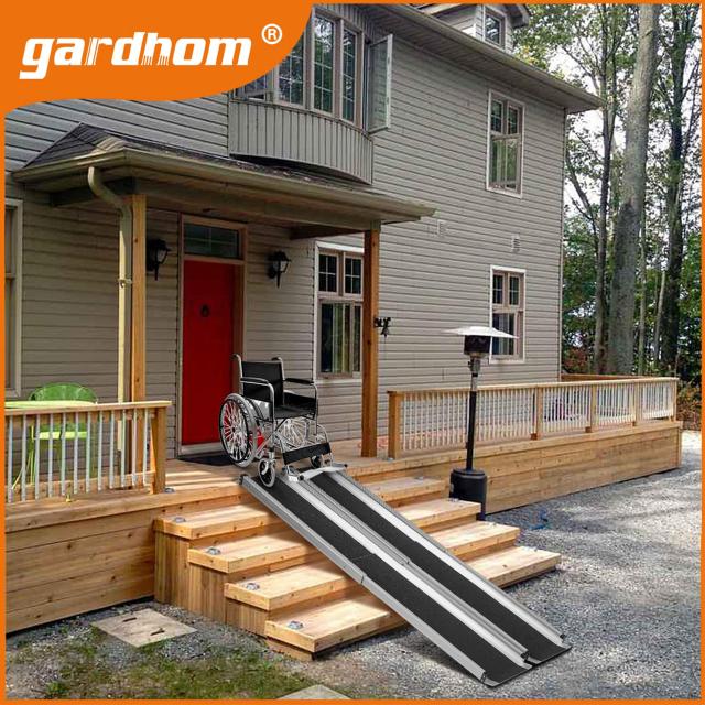 スロープ 車椅子 伸縮 98.5-183CM, gardhom スライド スロープ 荷重