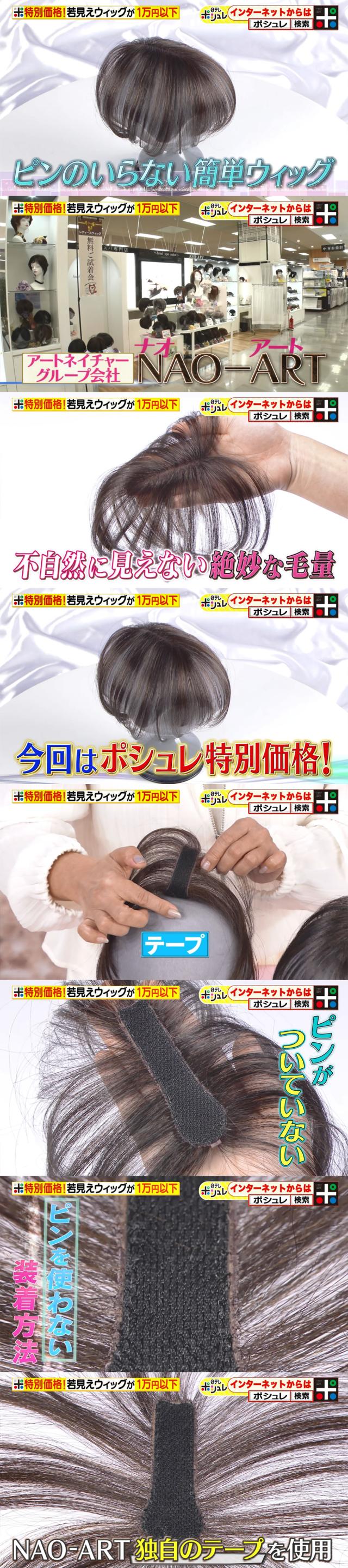 ピンのいらない簡単ウィッグ 日テレポシュレ(日本テレビ 通販 ポシュレ
