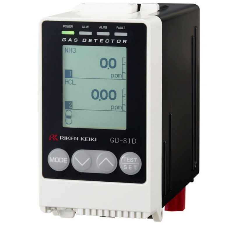 理研計器、半導体工場向け定置型ガス検知部「GD-81D Series」を発売