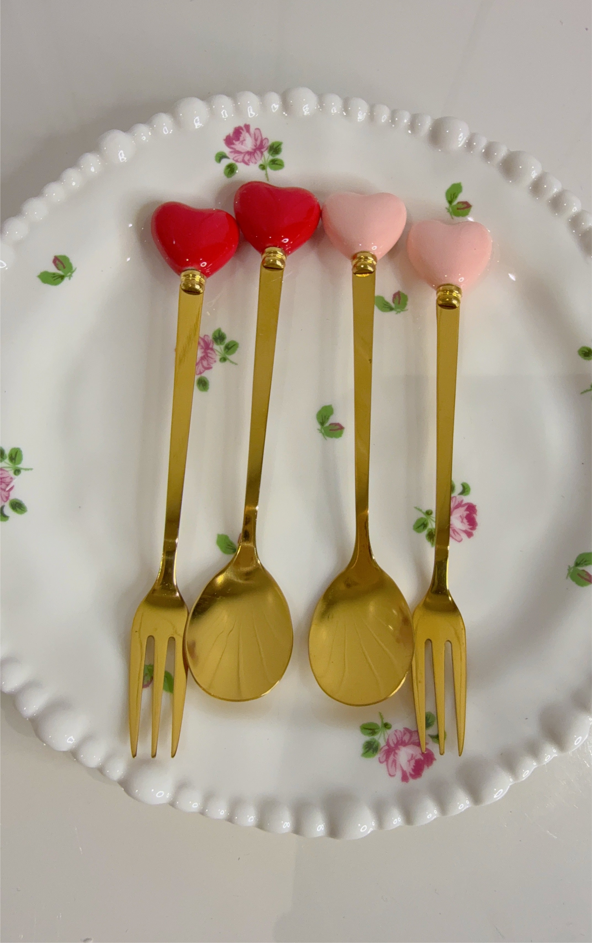 Set of Four Heart Fork and Spoon – IG Finds