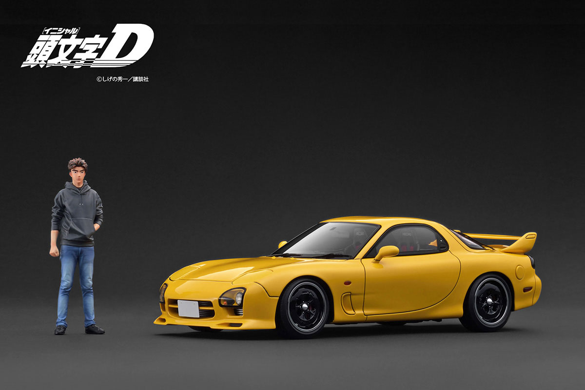 IG3941 1/18 INITIAL D Mazda RX-7 Mazda Speed A-spec (FD3S) Yellow