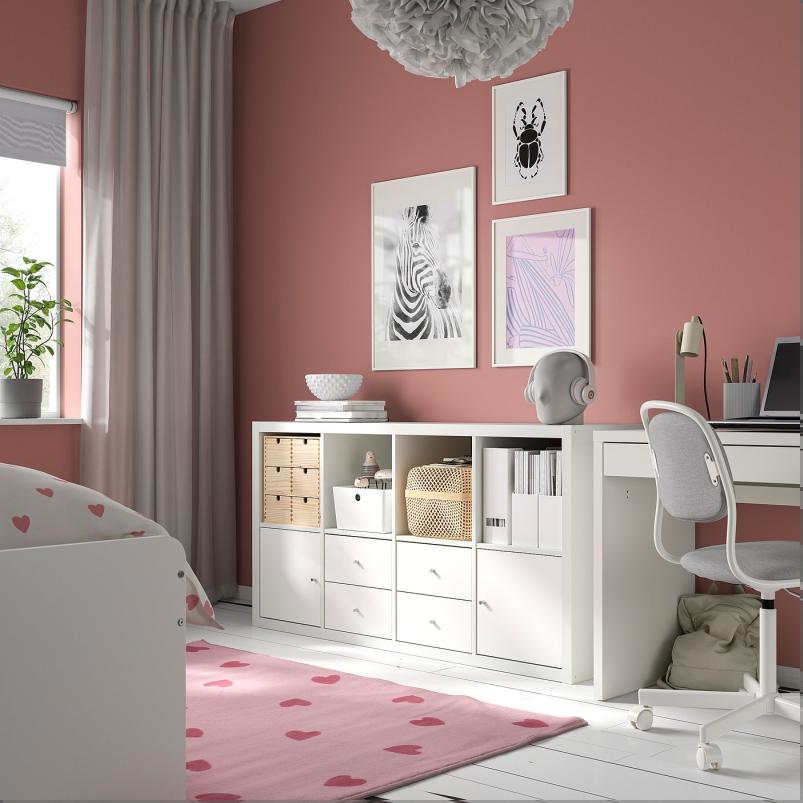 KALLAX カラックス シェルフユニット インサート4個付き - ホワイト