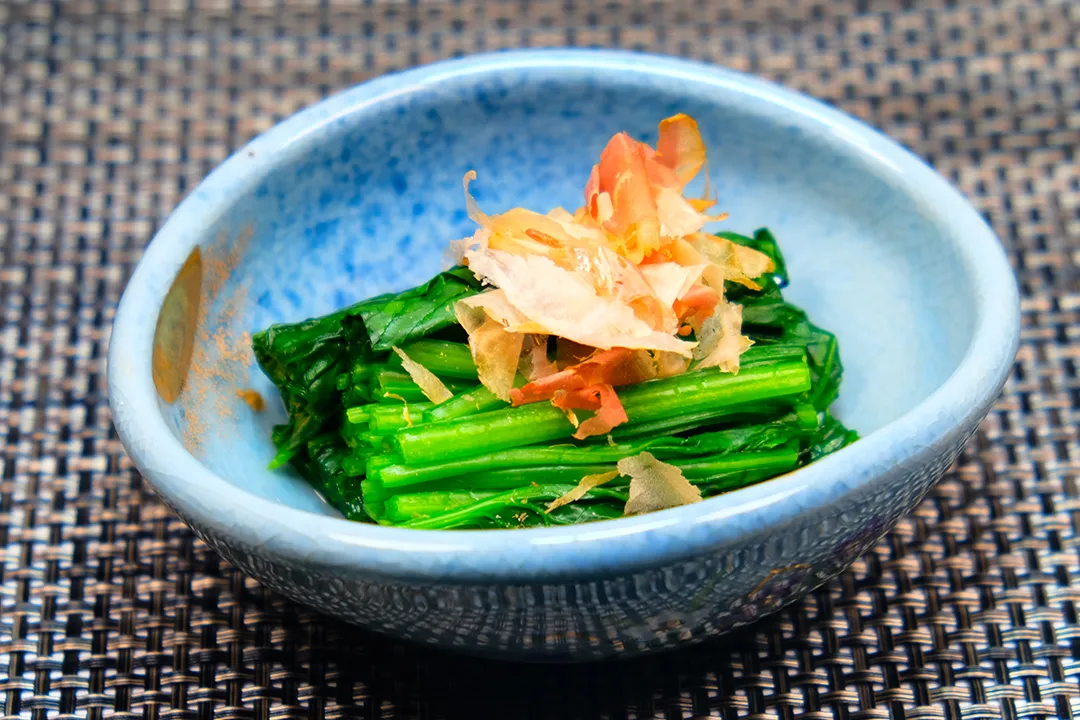 ほうれん草のおひたし（2～3人前） | 懐石料理 生尾(いくお) | 阪急三番街