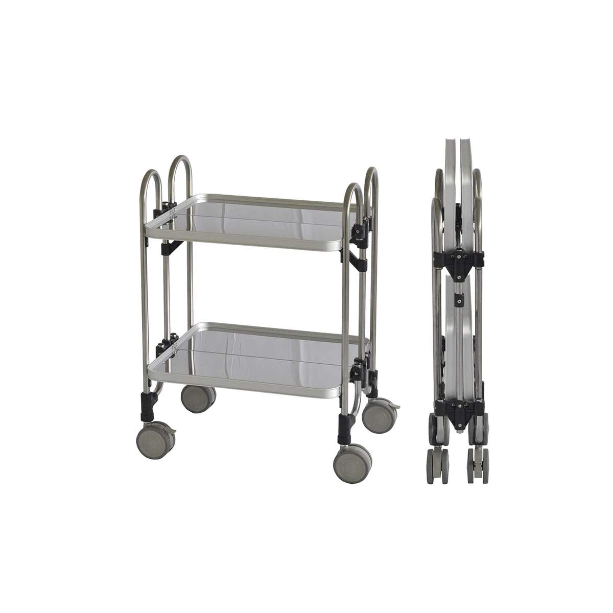 折りたたみ式器械台(2段) カート(折りたたみ) 24-7273-00 トクヤマ HEA