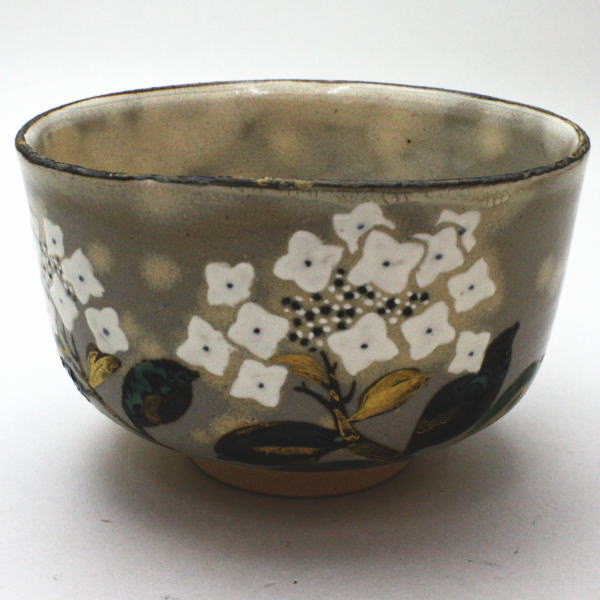 茶器/茶道具 抹茶茶碗】 紫陽花（あじさいの絵） 水無月窯 藤谷芳哉