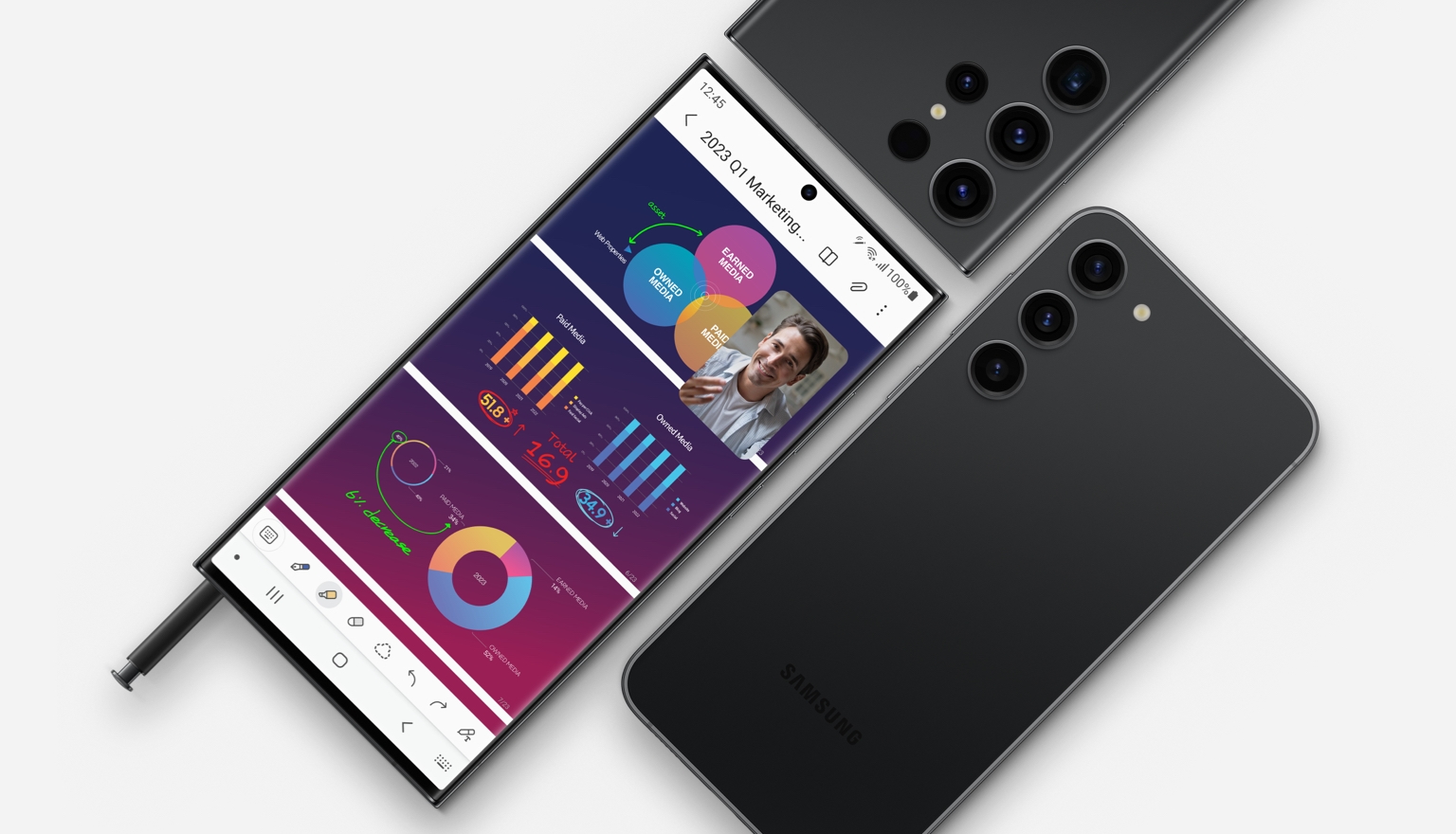 SM-S918UZKFXAA | Galaxy S23 Ultra 512GB (Unlocked) Phantom Black