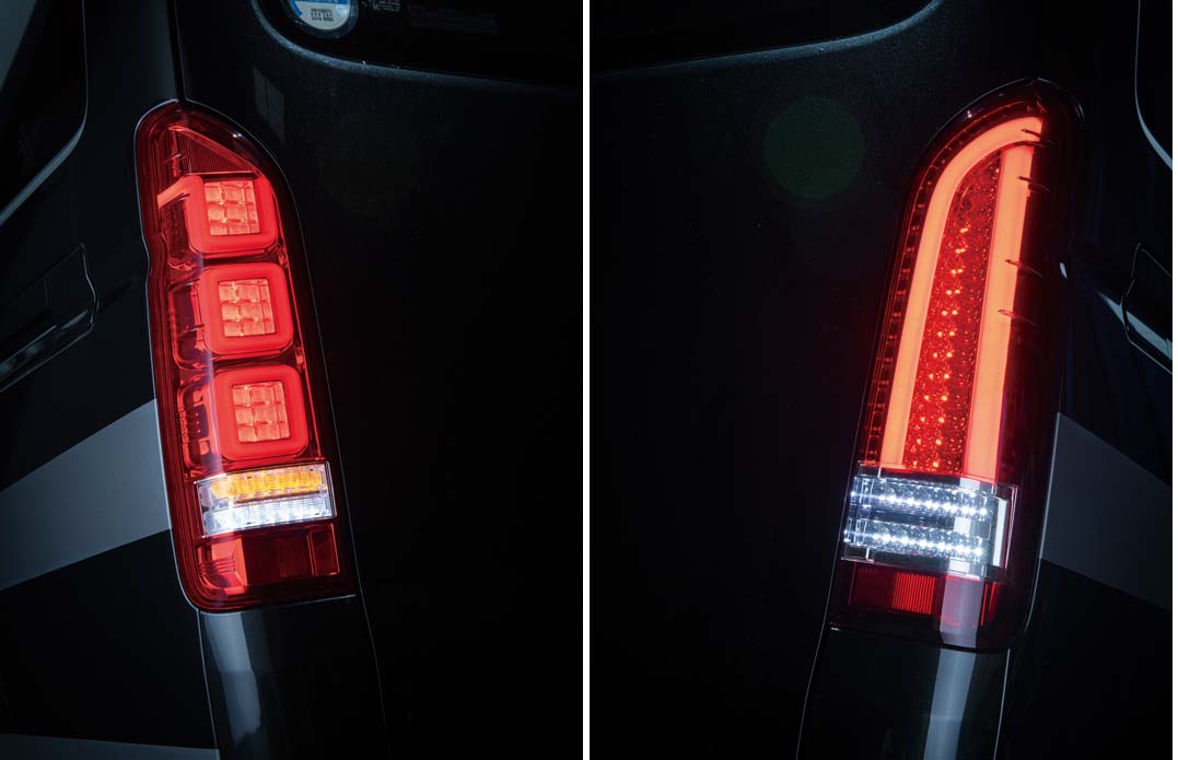 トヨタ・ハイエース用「新作LEDテールランプ」2タイプがダズフェローズ
