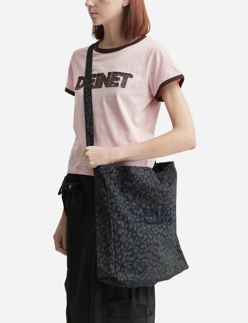 DEINET YEONJUN GGUM X DEINET Big Eco Bag - ヒョウ柄の韓国製ビッグ