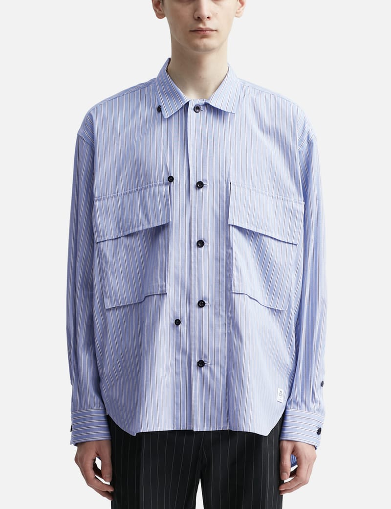 Sacai - トーマス メイソン コットン ポプリン ロングスリーブ シャツ