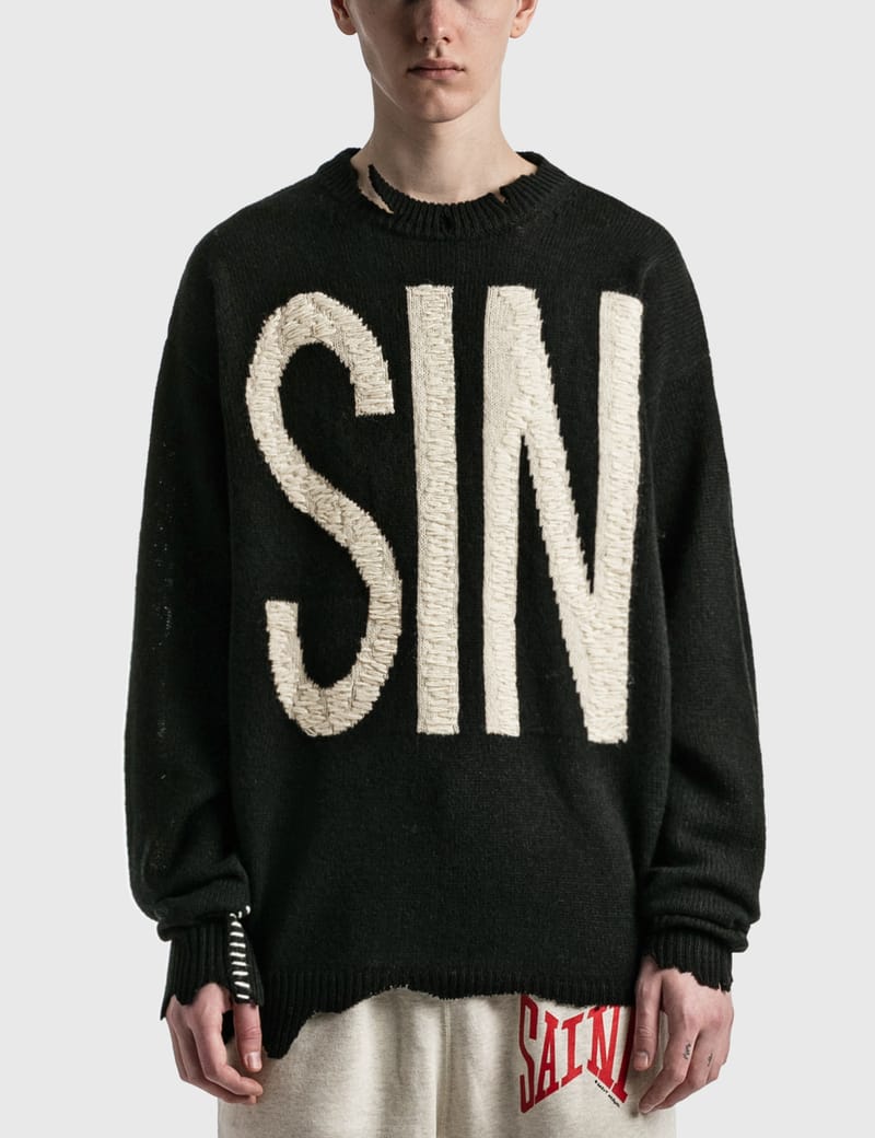 Saint Michael - Sin Knit Sweatshirt | HBX