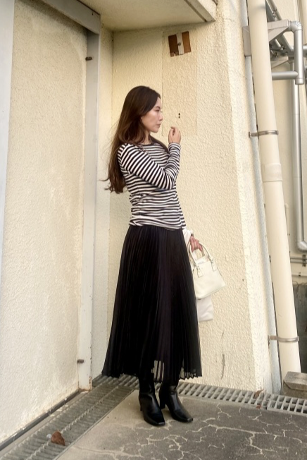 全天候OK！銀座かねまつのブラックショートブーツ！ | Marisol