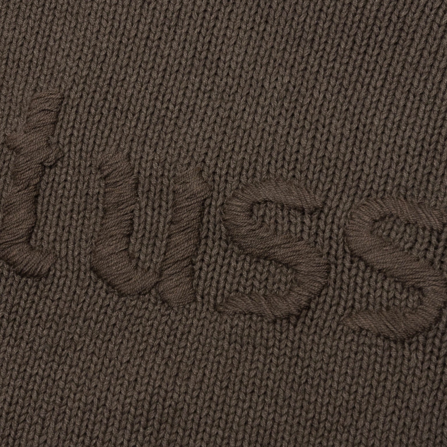 Stüssy ROLL V-NECK LOGO SWEATER - BROWN | REVERSIBLE
