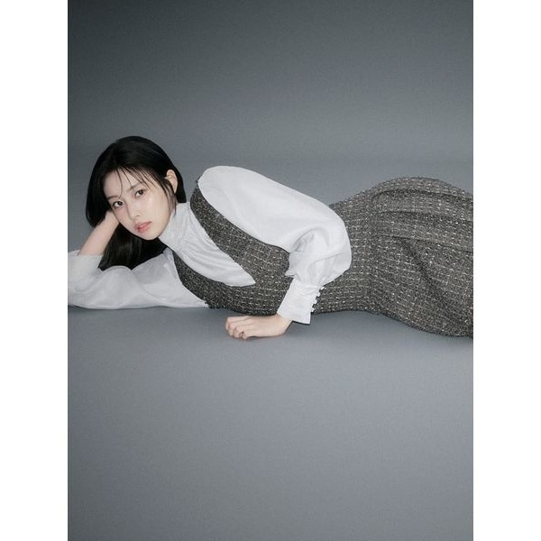 Vネックツイードジャンスカ【カンヘウォン着用】 | スナイデル(SNIDEL