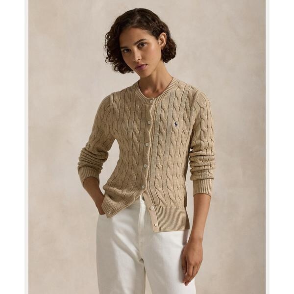 ケーブルニット コットン クルーネック カーディガン | ポロ ラルフ