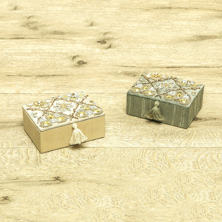 ビーズ刺繍ミニジュエリーボックス | ガーランドオブデュウ(Garland of