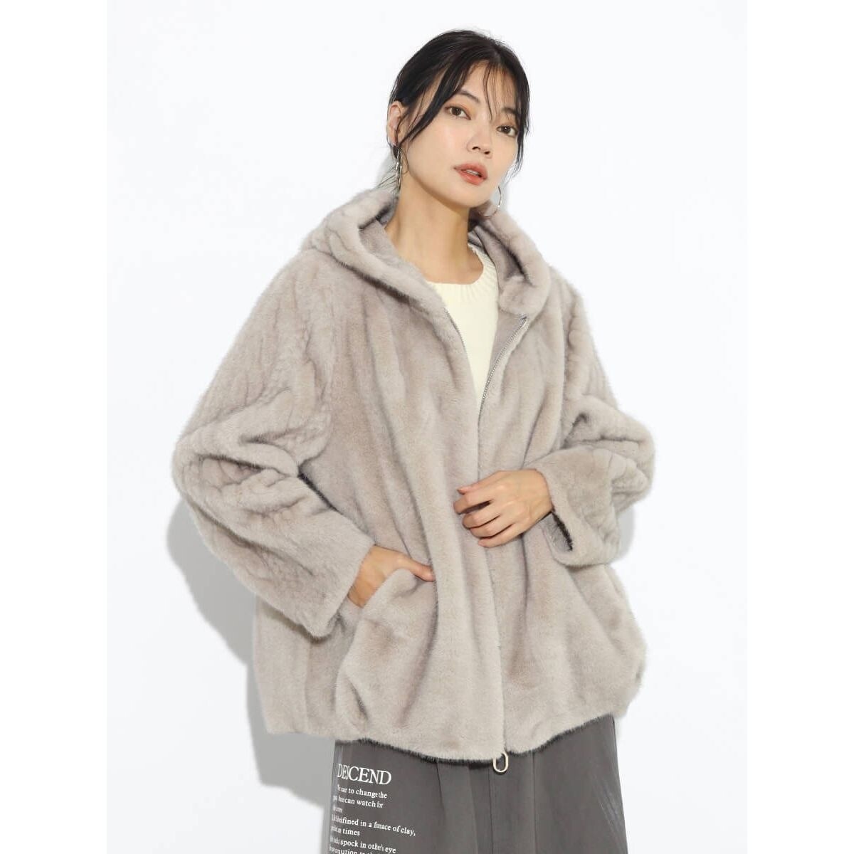 ケーブルデザインフェイクファーブルゾン | スコットクラブ(SCOTCLUB