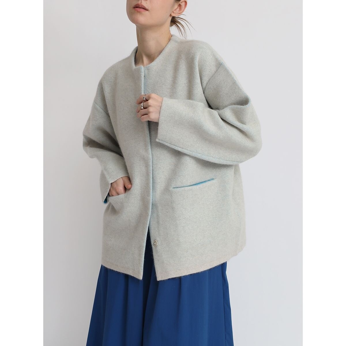 バイカラーラクーンニットカーディガン | アーガ(Aga) | マルイウェブ