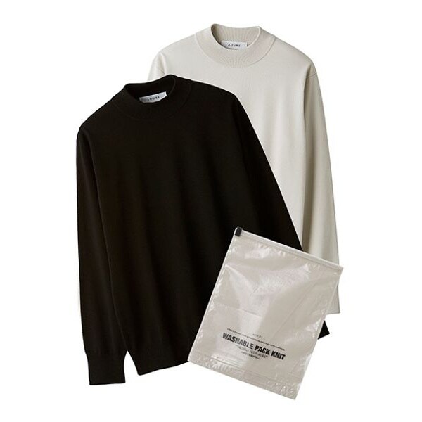 A PACK】WASHABLE PACK KNIT(2枚組) モックネック | アウール(AOURE