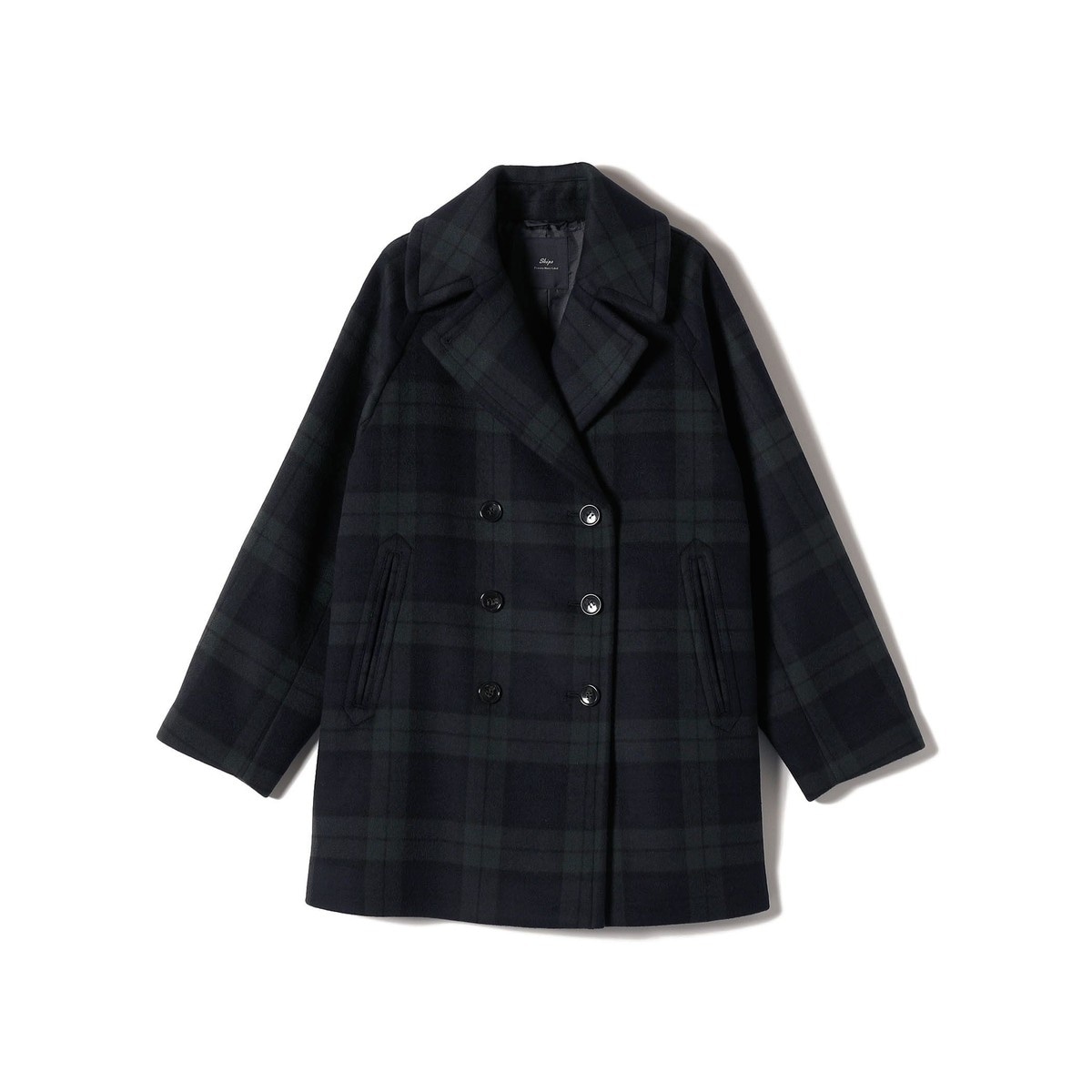 SHIPS Primary Navy Label:ブラックウォッチ Pコート | シップス(SHIPS