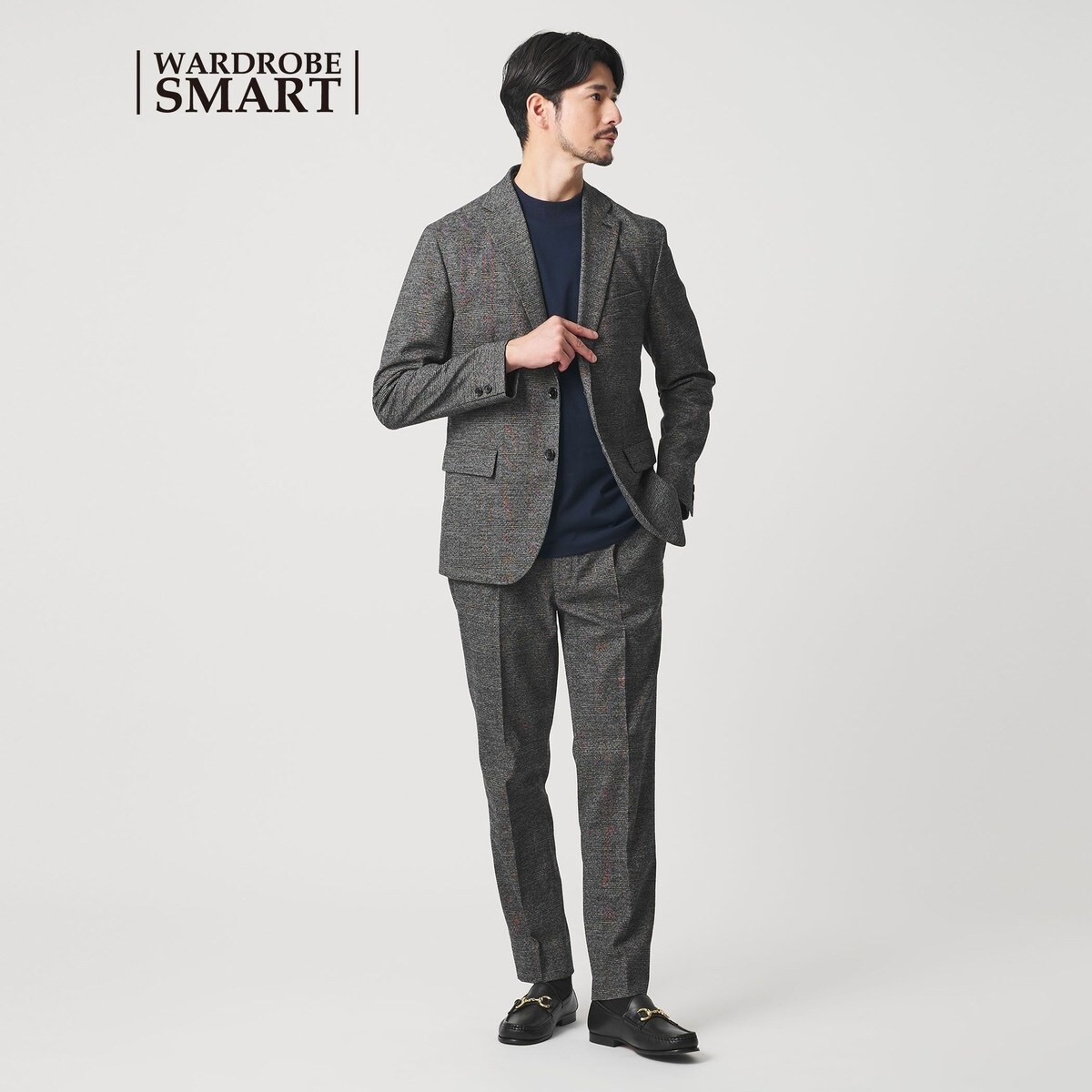 WEB限定 WARDROBE SMART】DELEGANT サキソニー セットアップ