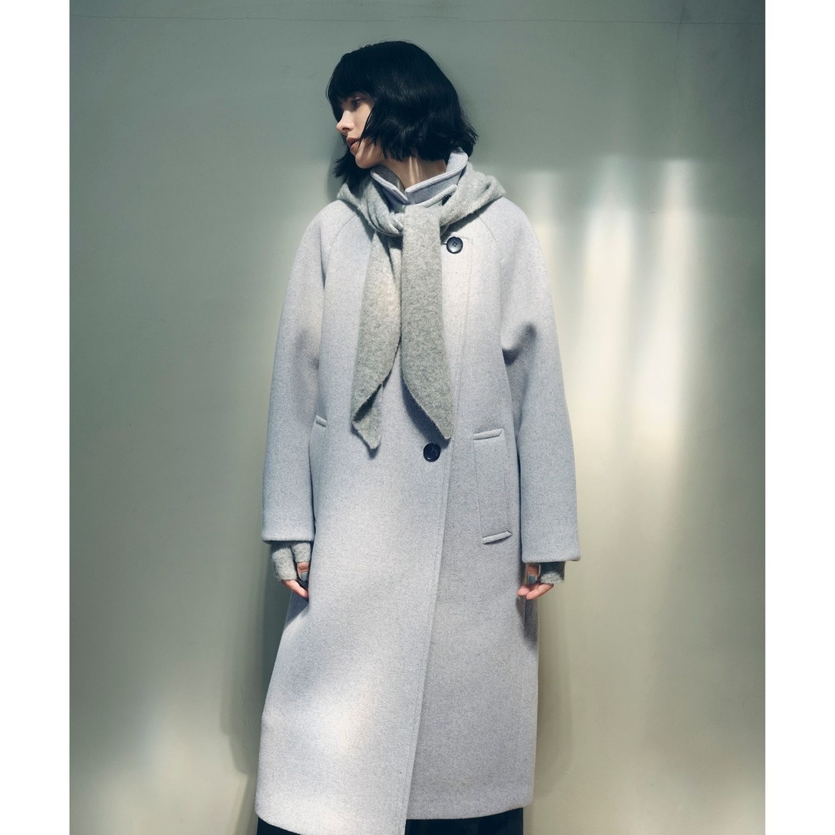 ウールボンディングラグランロングコート | アダムエロペ(ADAM ET ROPE