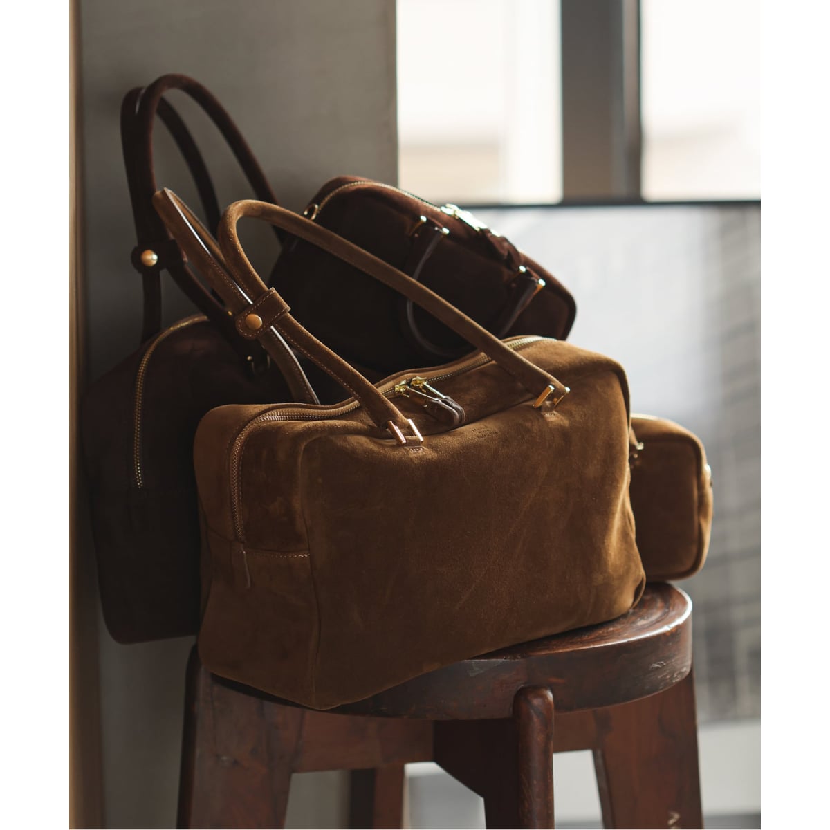 Manuel MILANO/マニュエルミラノ SUEDE BOSTON スエードボストンバッグ