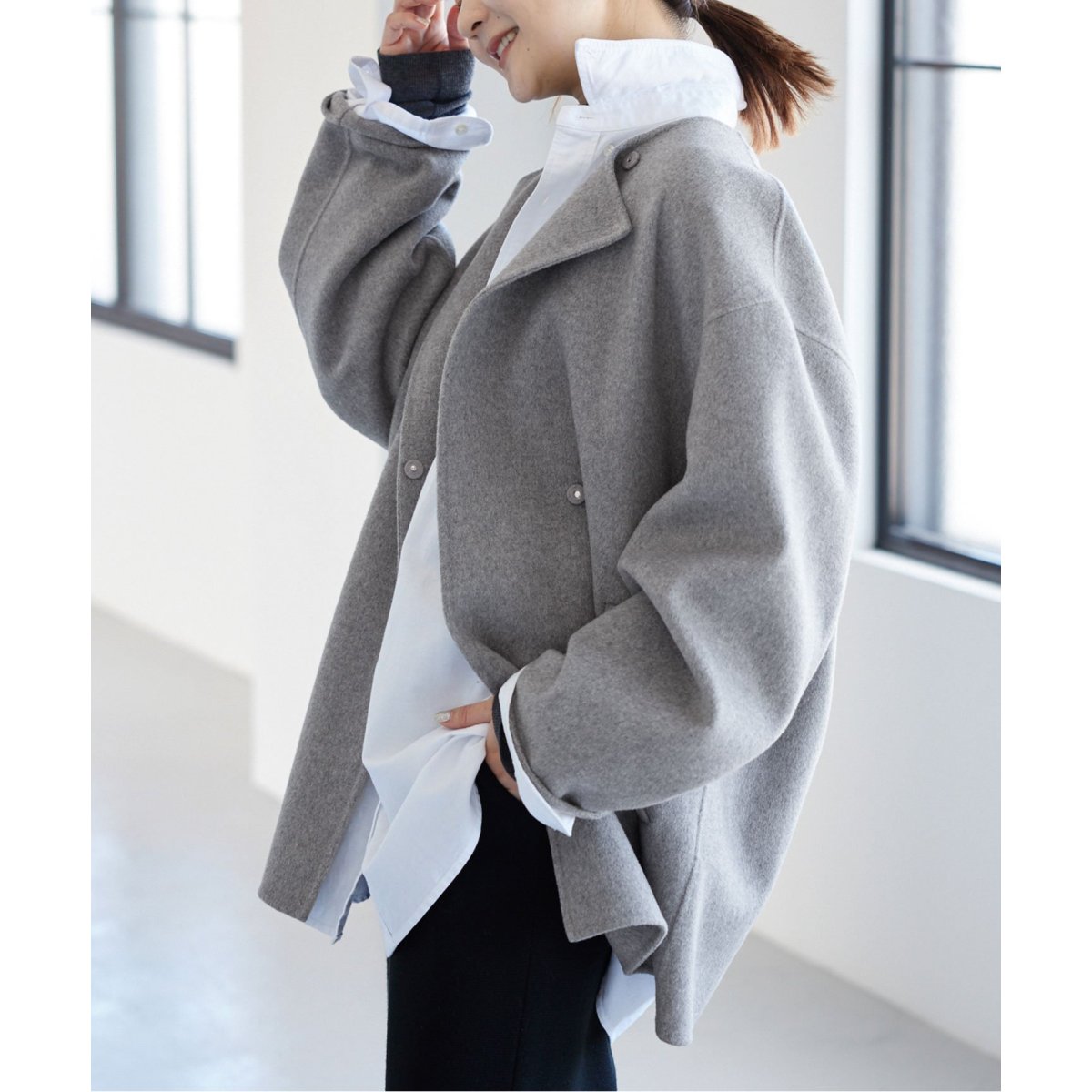 追加》HAMILTONダブルフェイスショートコート | スローブ イエナ(SLOBE