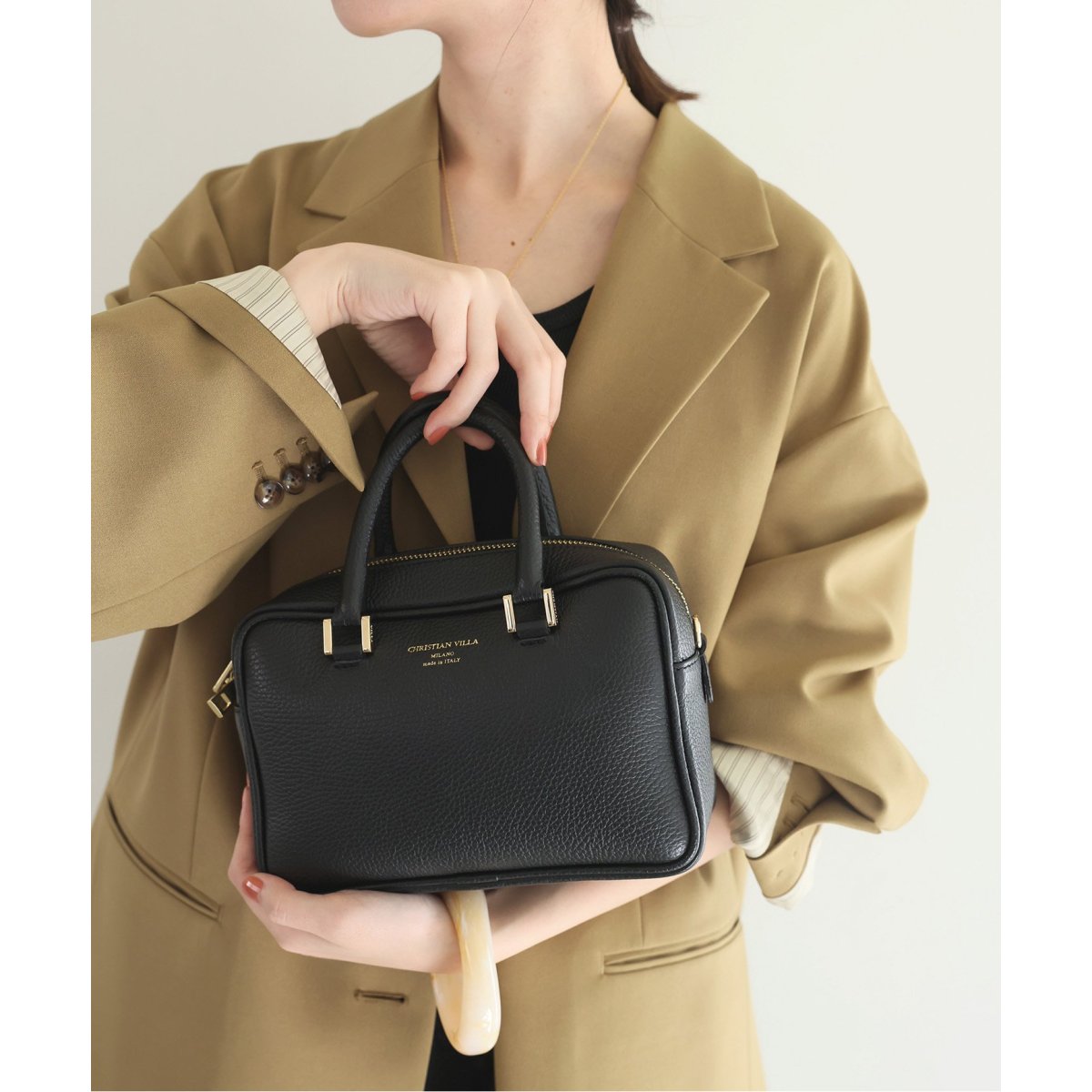 CHRISTIAN VILLA /クリスチャン ヴィラ】 スクエアボストンバッグ