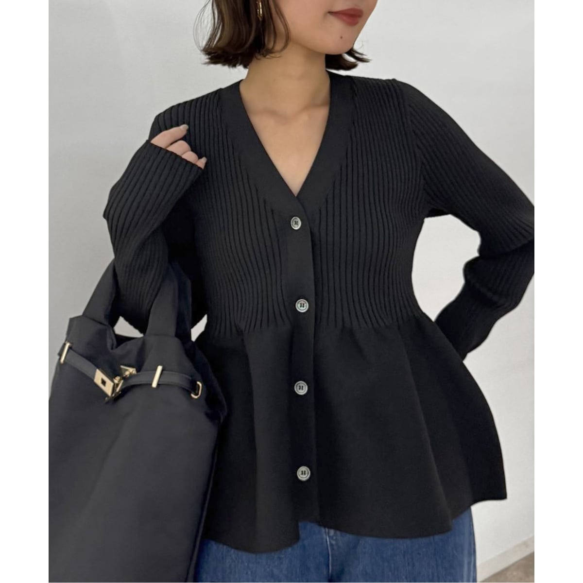 Vネックペプラムカーディガン | スローブ イエナ(SLOBE IENA) | マルイ