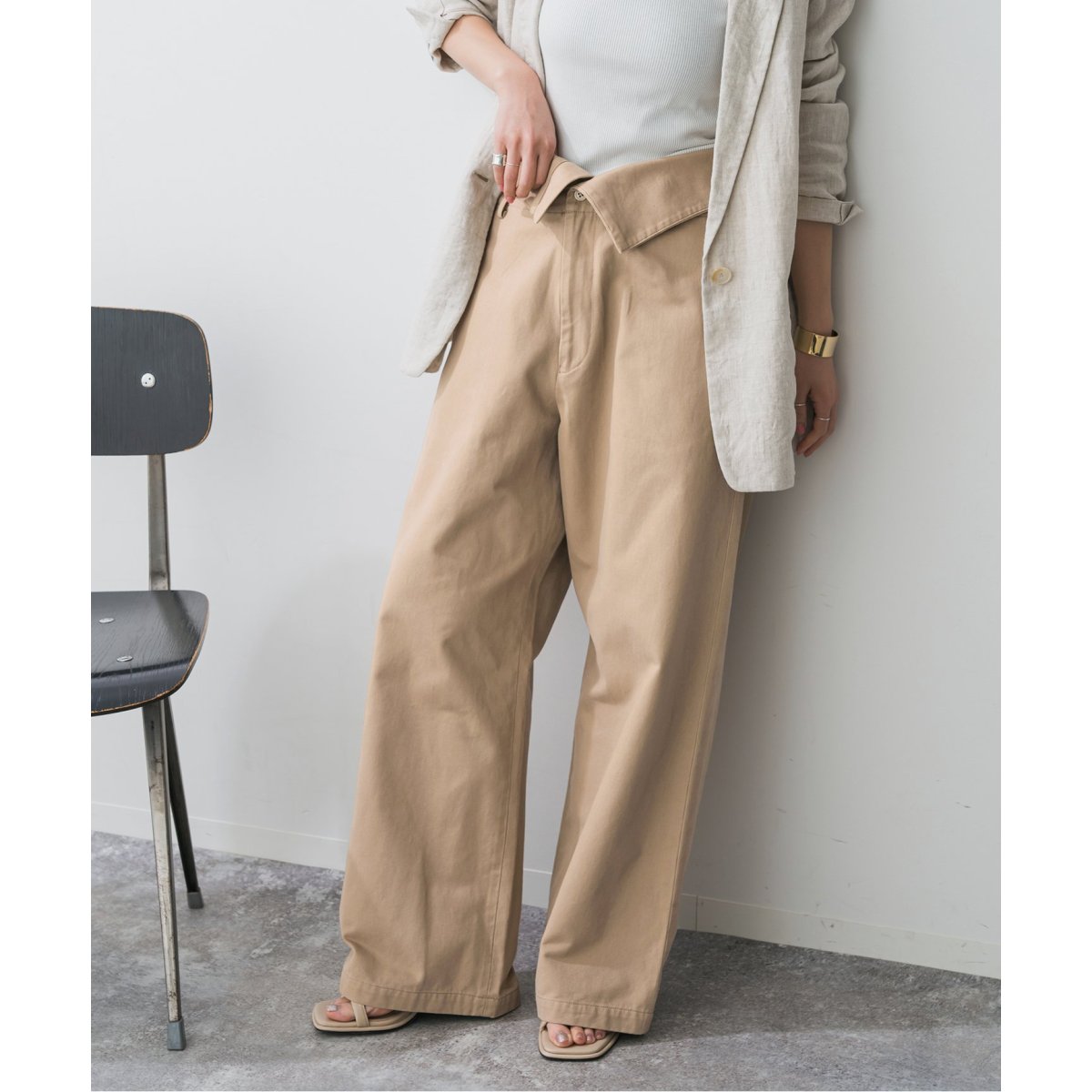 追加》Higuchi*S2WAYハイウエストパンツ | スピック＆スパン(Spick and