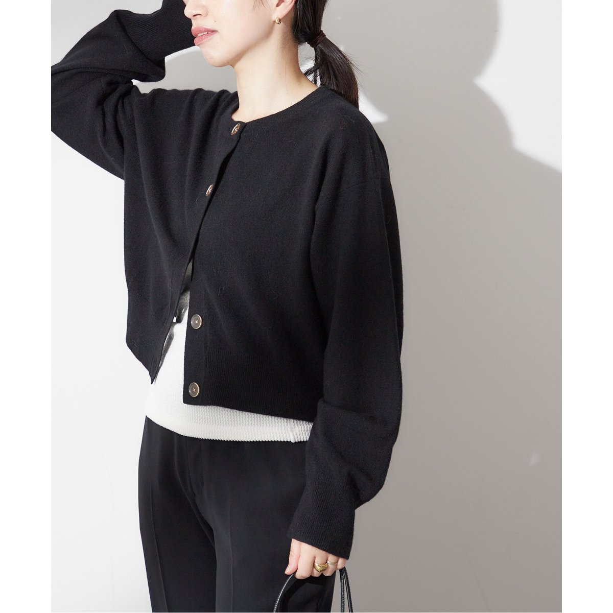 カシミヤ100クルーネックカーディガン | ジャーナルスタンダード