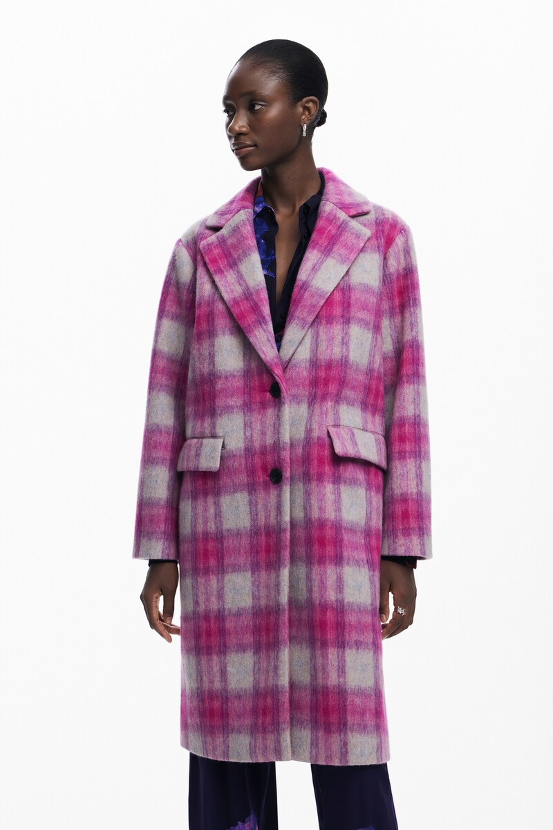 5サイズ展開/羊毛MIX】チェックチェスターコート | デシグアル