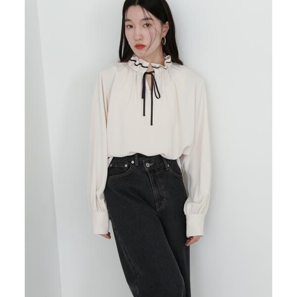 バイカラーリボンとろみブラウス | エヌ ナチュラルビューティー