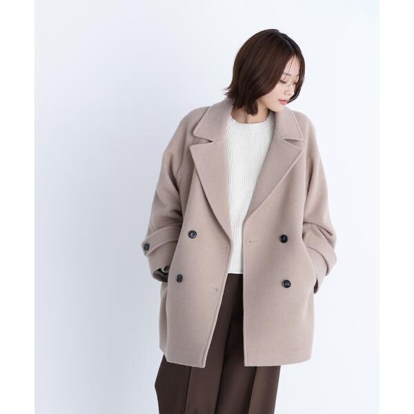 ダブルブレストフォルムミドルコート | ナチュラルビューティー