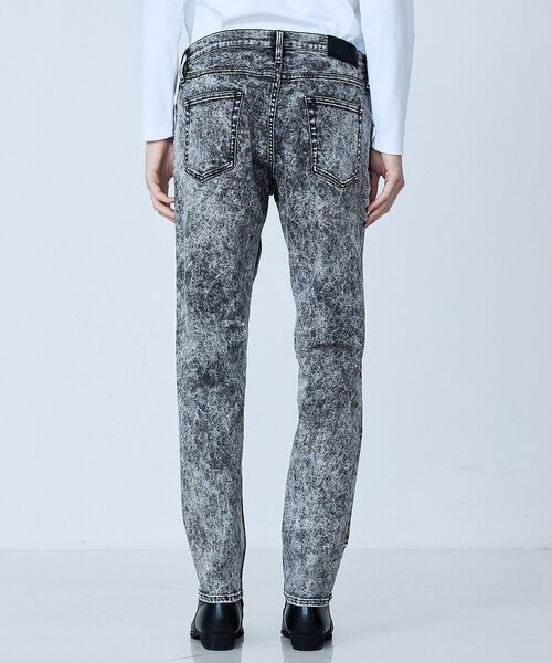 ケミカルウォッシュ】Zip テーパード スキニー デニム【予約