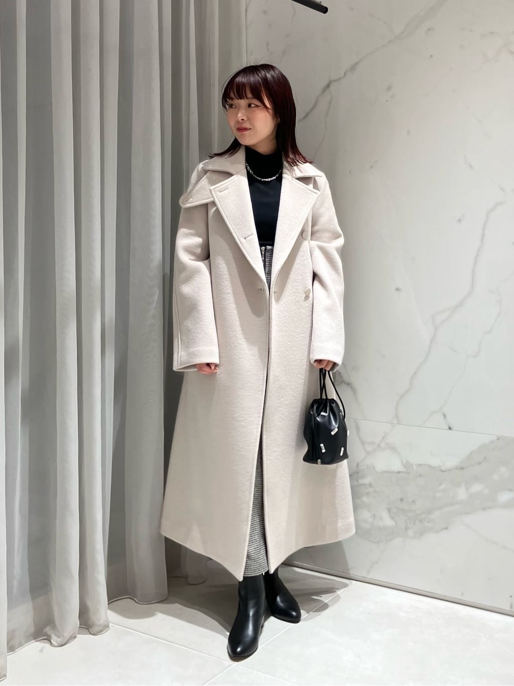 セール】 モノトーンカルゼクルーショートコート （ダッフルコート