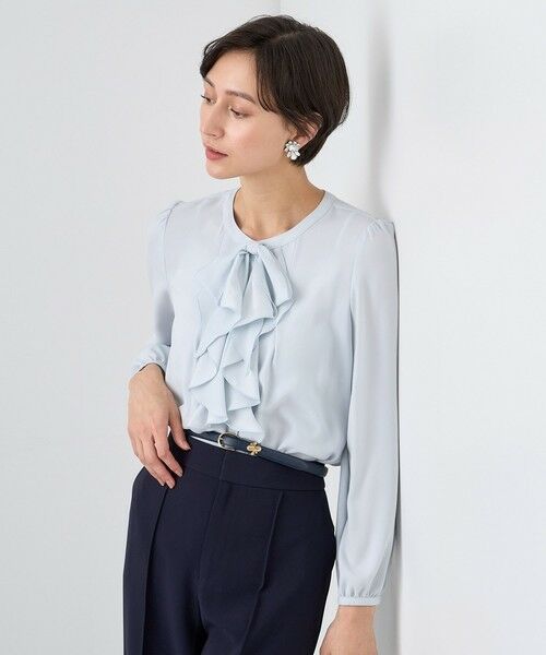 セール】 【Eternal Line 2024】バックサテンリボンラッフル ブラウス