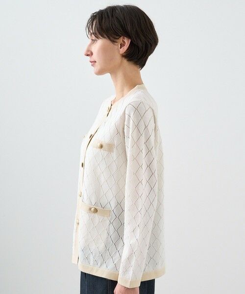 セール】 プレイドパターンバイカラー カーディガン （カーディガン